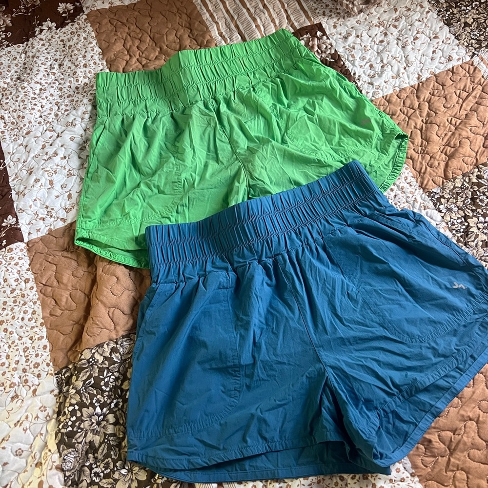 Set of Green and Blue Joy Lab Running Shorts